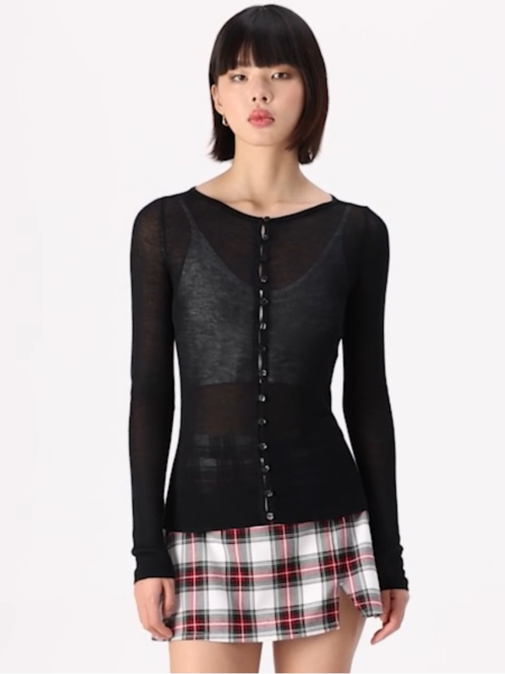 Abercrombie & Fitch Sheer Slash Cardigan - XS
